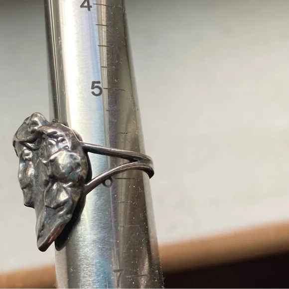 Sterling art nouveau portrait ring - Picture 4 of 10